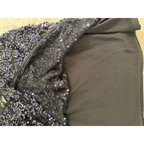 city chic 18w Tank Top Sequin Sparkle Party Thick Strap Blue V Neck Cocktail EUC - Picture 6 of 8